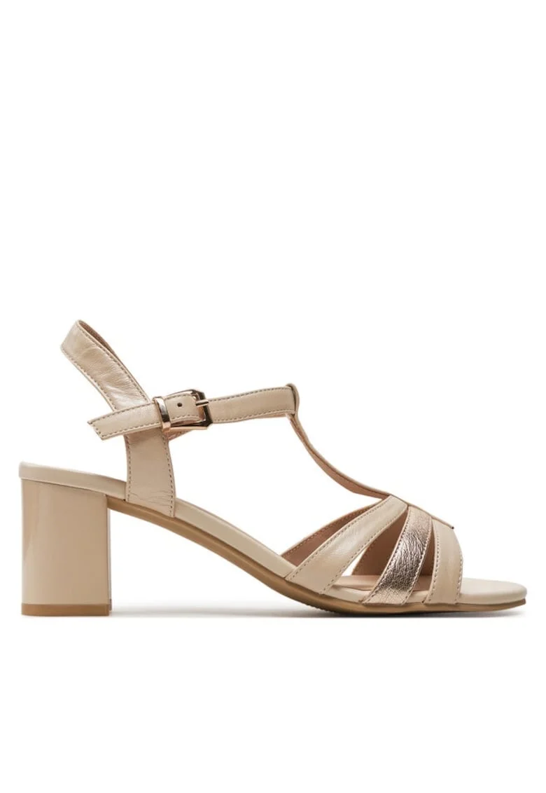 Sandale dama  303664718, Piele naturala, Bej