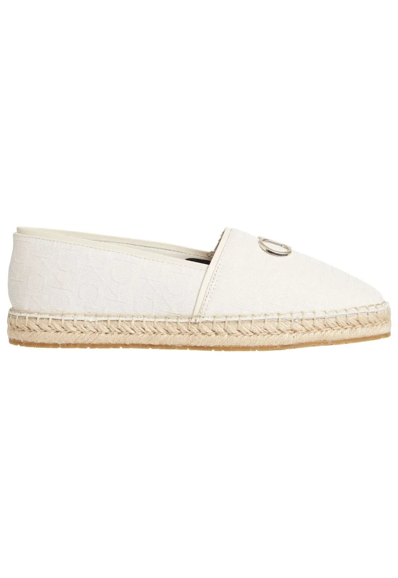 Espadrille din material textil HW0HW01458 02R, Alb