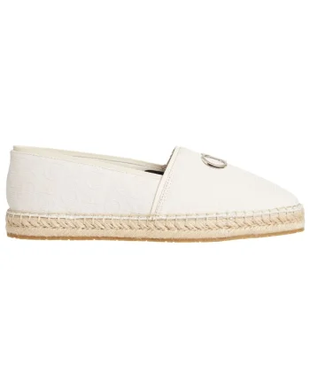 Espadrille din material textil HW0HW01458 02R, Alb