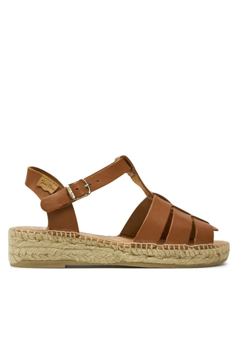 Sandale dama  303680985, Piele naturala, Maro