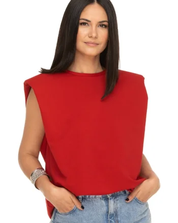 Tricou rosu supradimensionat, Rosu