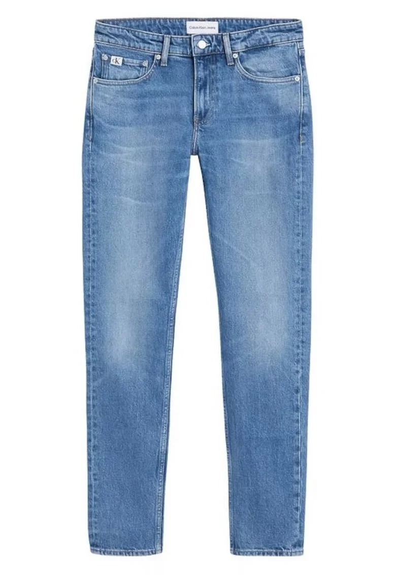 Blugi cu aspect decolorat Slim Taper