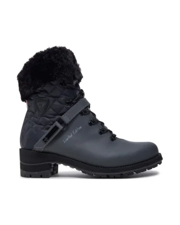 Botine dama,  33611, Piele naturala, Negru