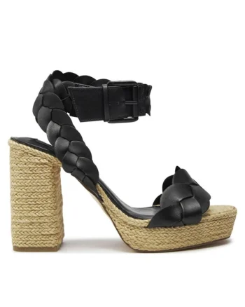 Sandale dama  303737689, Piele ecologica, Negru