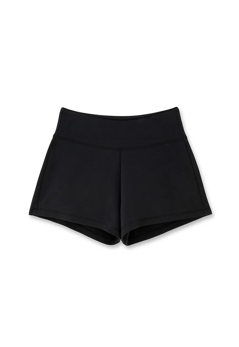 Pantaloni scurti cu talie elastica, Negru