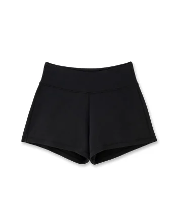 Pantaloni scurti cu talie elastica, Negru