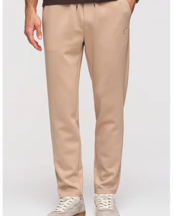 Pantaloni de trening chino regular fit cu snur, Bej