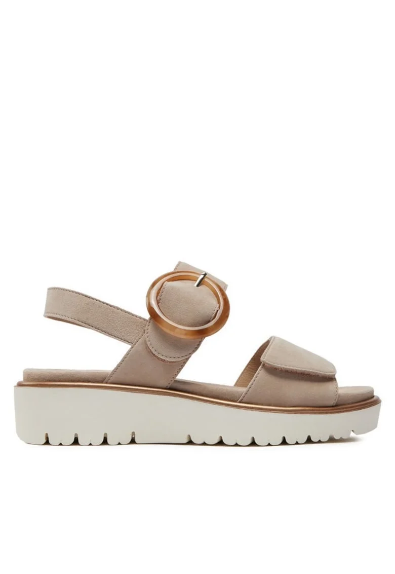 Sandale dama,  30378507939, Piele naturala, Bej