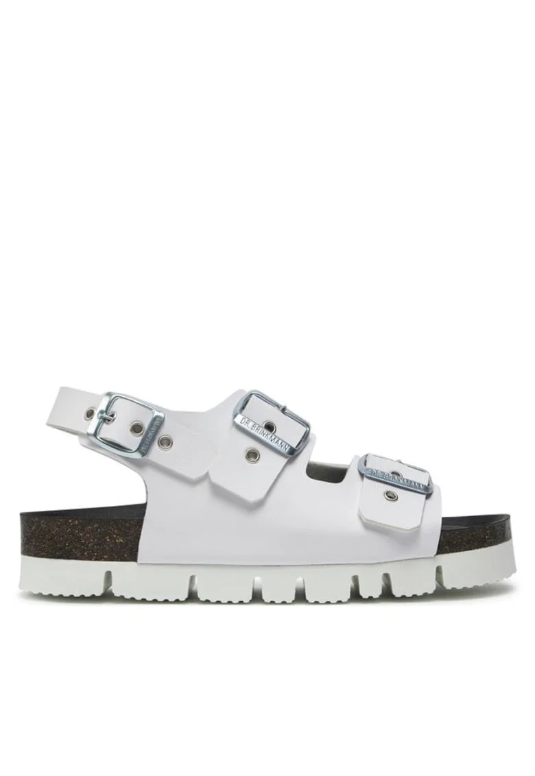 Sandale dama Brinkmann, 303787875, Piele ecologica, Alb, Alb