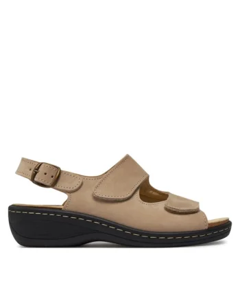 Sandale dama Brinkmann, 303787912, Piele naturala/Piele nabuc, Bej, Bej
