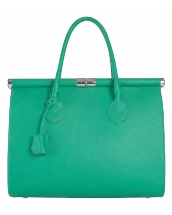 Geanta dama Allegra, piele naturala,, Verde smarald