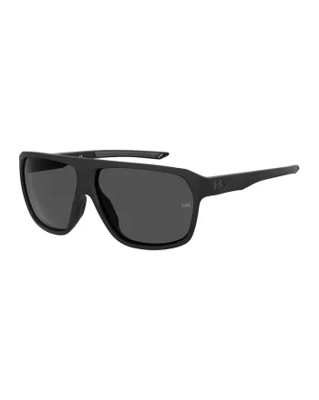 Ochelari de soare dreptunghiulari cu logo discret si model unisex, Negru carbon