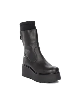 Botine dama  Piele naturala Negru, Negru