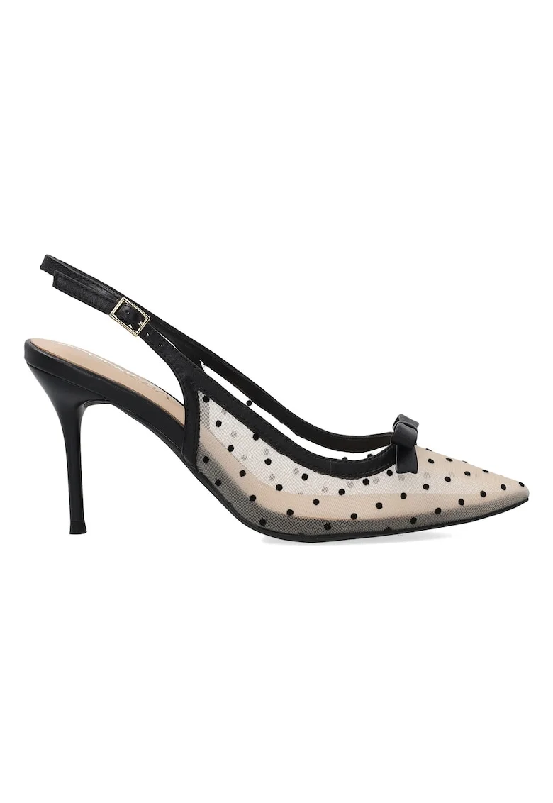 Pantofi eleganti cu funda si varf ascutit