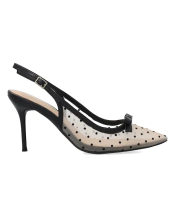 Pantofi eleganti cu funda si varf ascutit