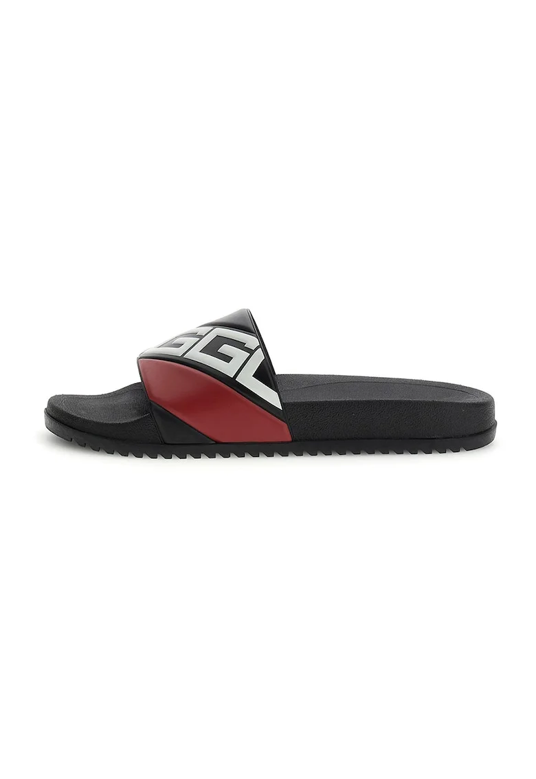 Papuci cu model, Negru/Rosu inchis