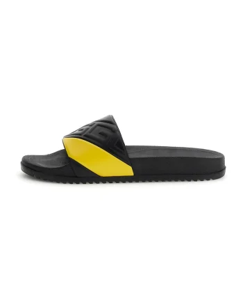 Papuci cu model, Negru/Galben sofran