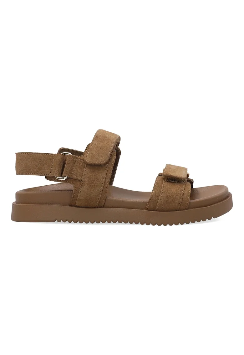 Sandale din piele intoarsa cu velcro
