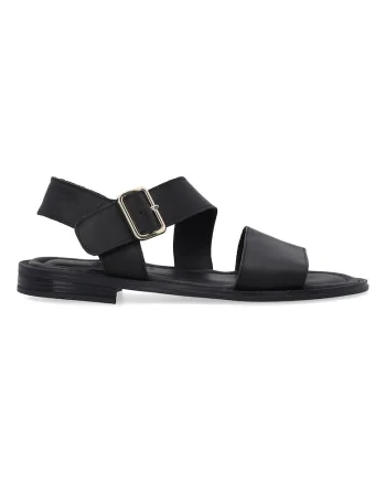 Sandale din piele cu barete late