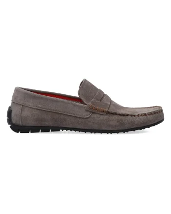 Pantofi loafer driver din piele intoarsa uni