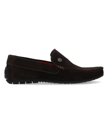 Pantofi loafer driver uni din piele intoarsa