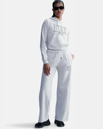 Hanorac Club Fleece cu imprimeu logo si buzunar kangaroo,