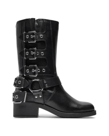 Ghete dama  304205880, Piele naturala, Negru, Negru