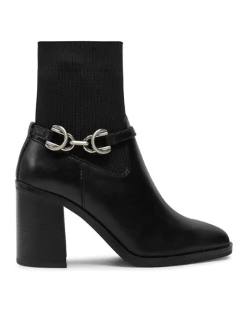 Ghete dama  304205699, Piele naturala, Negru, Negru
