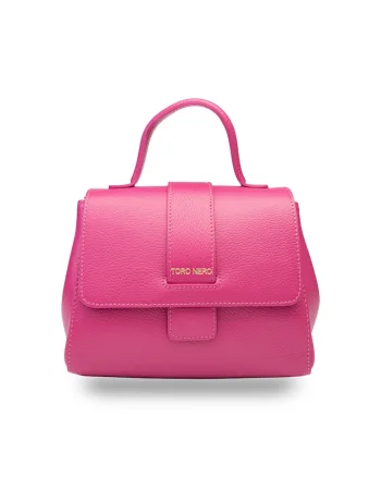 Geanta dama din piele naturala Ranya, Fucsia