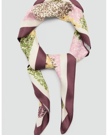 Esarfa patrata cu imprimeu, Multicolor