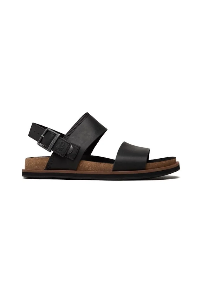 Sandale barbati,  207031, Piele naturala, Negru, Negru