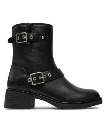 Ghete dama  304429163, Piele ecologica, Negru, Negru