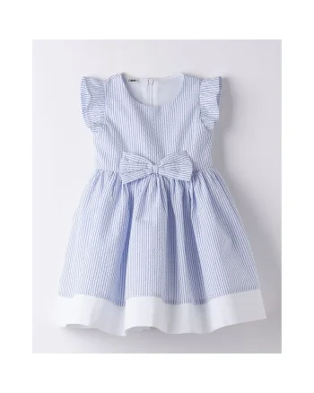 Rochie in dungi cu fundita pentru fete,  4.8751, Albastru