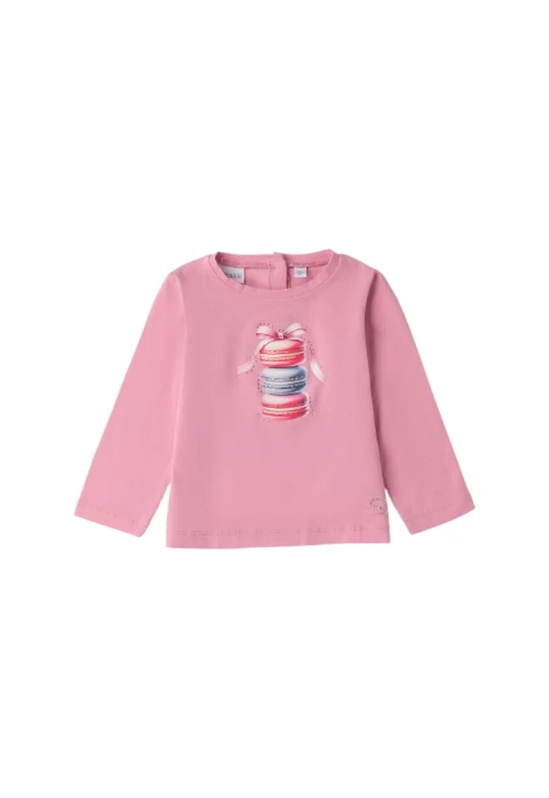 Bluza  din Bumbac Peach-Touch cu Imprimeu Macarons