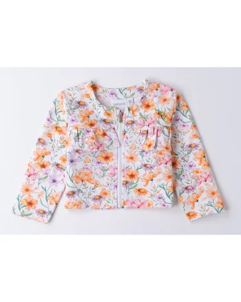 Jacheta de primavara cu imprimeu floral pentru fete, Multicolor