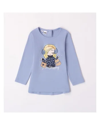 Bluza cu imprimeu pentru fetite,  4.7577, Albastru
