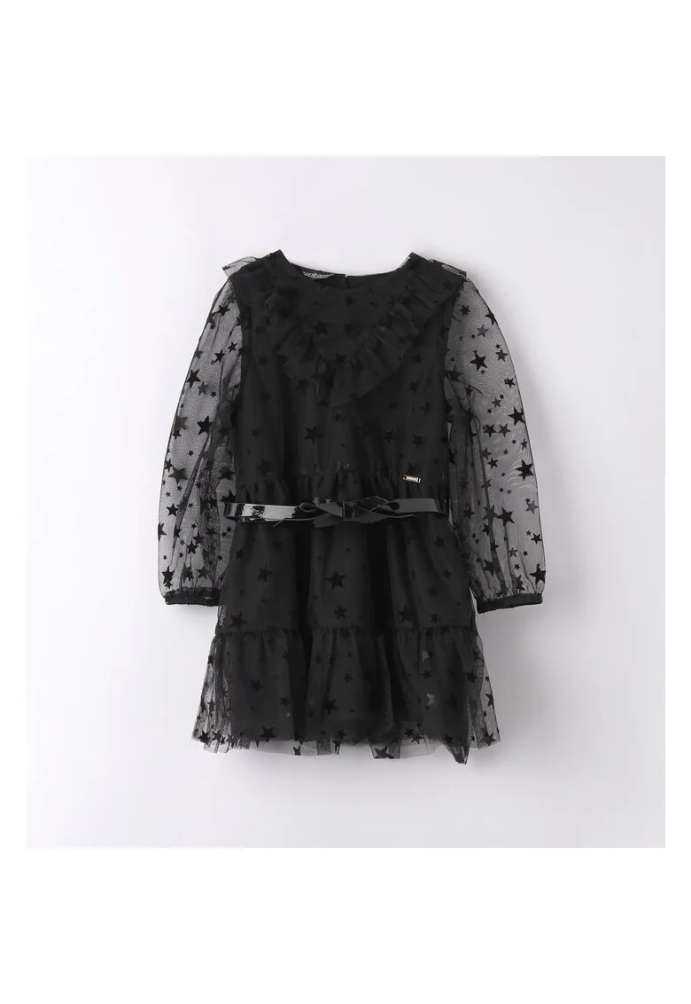 Rochie cu tull pentru fetite,  0.7368, Negru