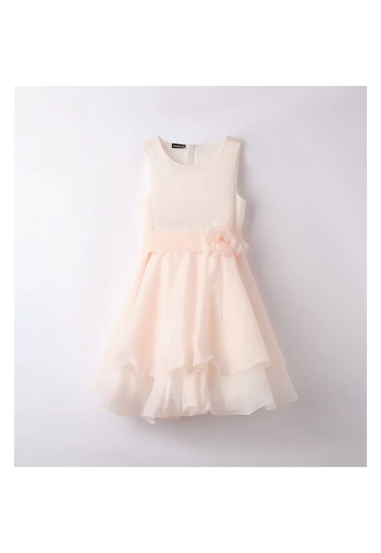 Rochie eleganta cu dantela si tull pentru fete,  0.6415, Piersica
