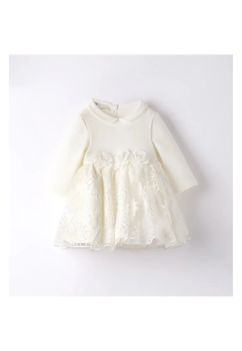 Rochie eleganta cu voal si broderie pentru bebe fetite 4.7269,  4.7269TI23