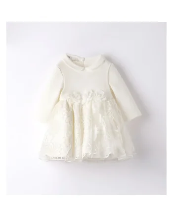Rochie eleganta cu voal si broderie pentru bebe fetite 4.7269,  4.7269TI23