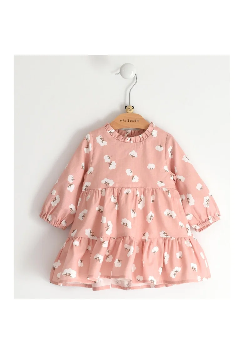 Rochie cu imprimeu pentru bebe fetita, Roz