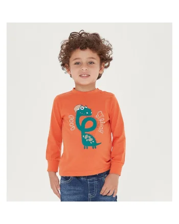 Bluza cu imprimeu pentru baieti,  0.7034, Portocaliu