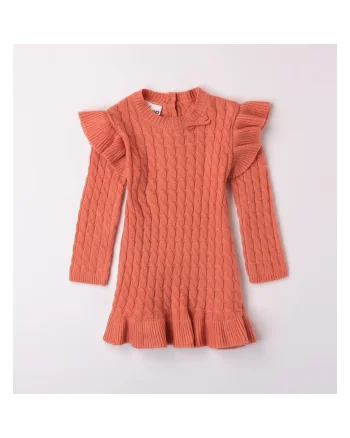 Rochie din tricot pentru fetite, I Portocaliu, Portocaliu