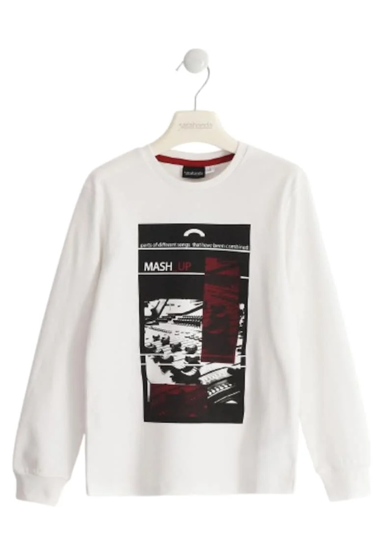 Bluza  din Bumbac 100% cu Imprimeu Grafic Mash Up