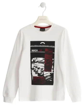 Bluza  din Bumbac 100% cu Imprimeu Grafic Mash Up
