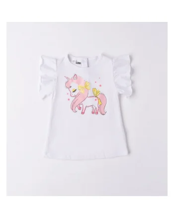 Tricou cu imprimeu Unicorn pentru fete,  4.6749, Alb/Roz
