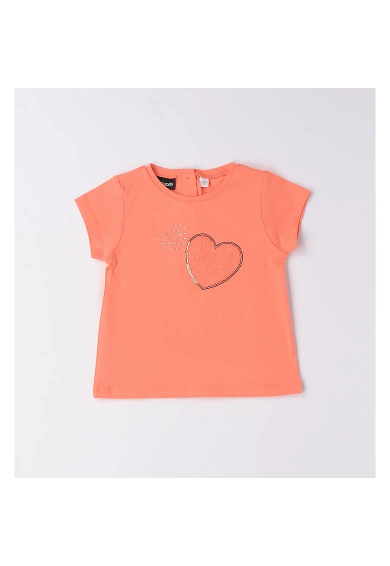 Tricou cu imprimeu pentru fete,  0.6579, Portocaliu, Portocaliu