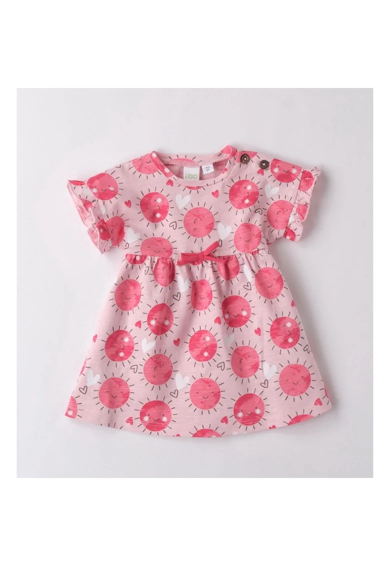 Rochie cu imprimeu soare, Roz