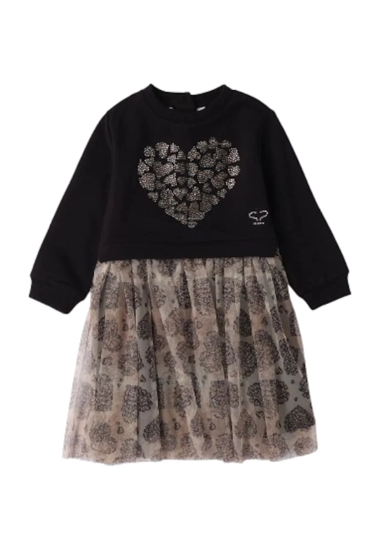 Rochie  din Winter Fleece si Tulle cu Inima Strass-uri
