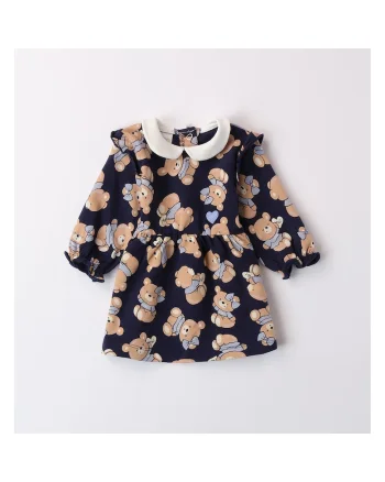 Rochie cu imprimeu ursuleti pentru fetite,  4.A269